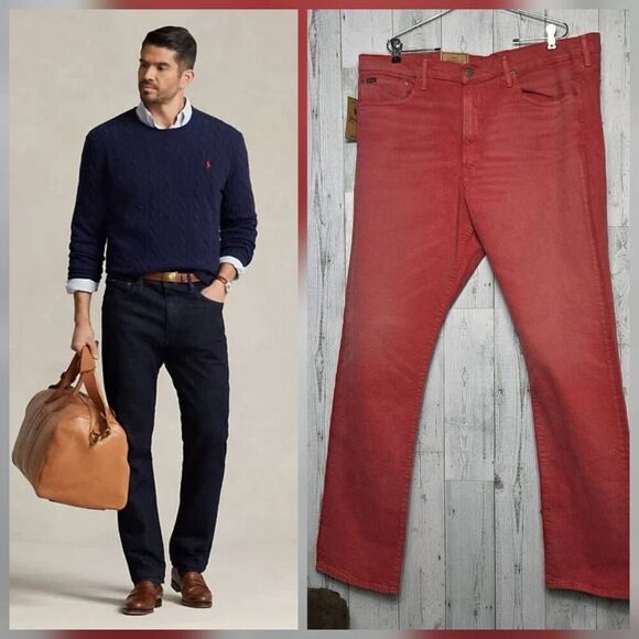 Polo Ralph Lauren The Prospect Straight Jeans Low Stretch Garment Dyed Sz 40T x - Picture 1 of 7